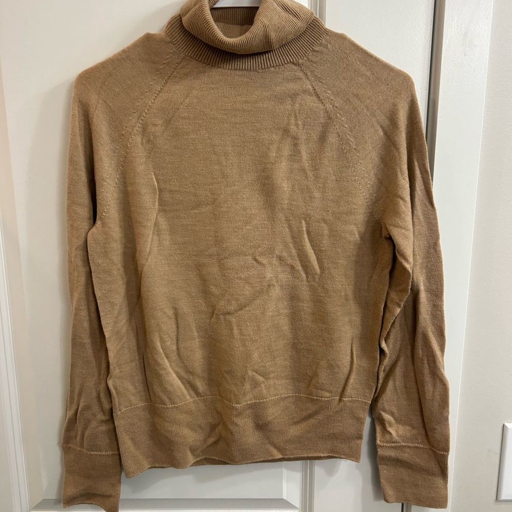Women’s Tan Turtleneck Sweater